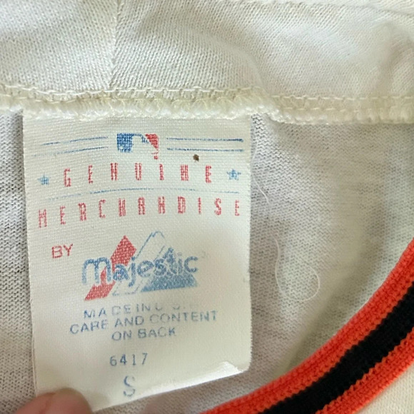 Vintage San Francisco Giants Jersey Cream Majestic MLB Baseball Inaugural Season - Picture 5 of 8